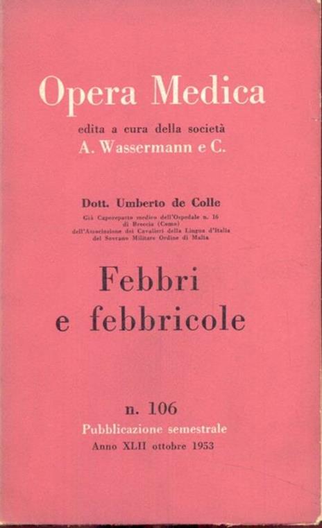 Febbri e febbricole - copertina