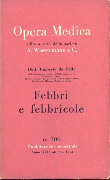 Febbri e febbricole - copertina