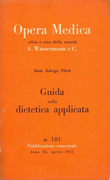 Guida alla dietetica applicata - Edvige Fileti - copertina