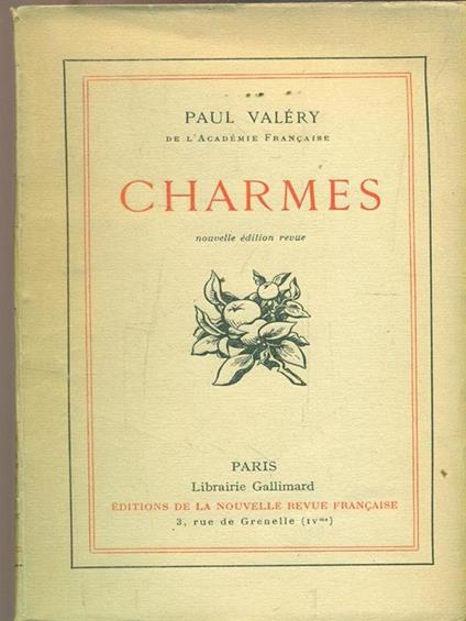Charmes - Paul Valery - copertina