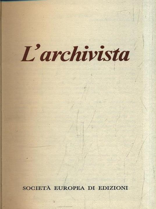 L' archivista - Marcello Staglieno - copertina