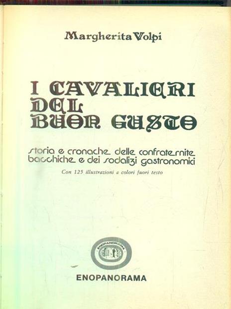 I cavalieri del buon gusto - Margherita Volpi - copertina