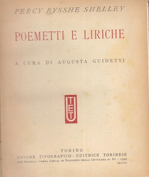 Poemetti e liriche - Percy Bysshe Shelley - 9