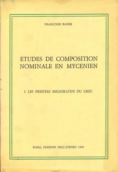 Études de composition nominale en Mycenien - 2