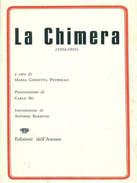 La Chimera 1954-1955 - copertina