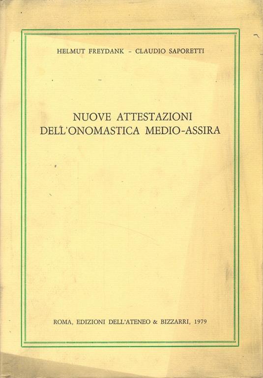 Nuove attestazioni dell'onomastica medio assira - 7