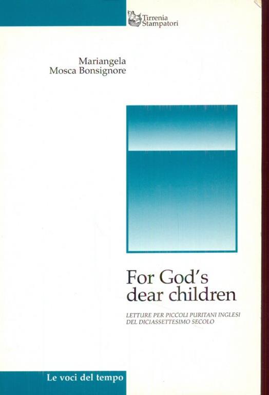 For God's dear Children - copertina