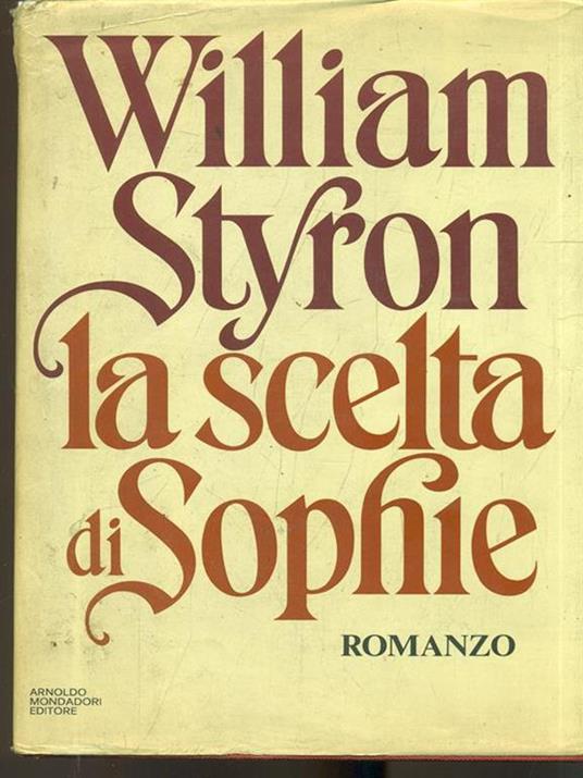 La scelta di Sophie - William Styron - copertina