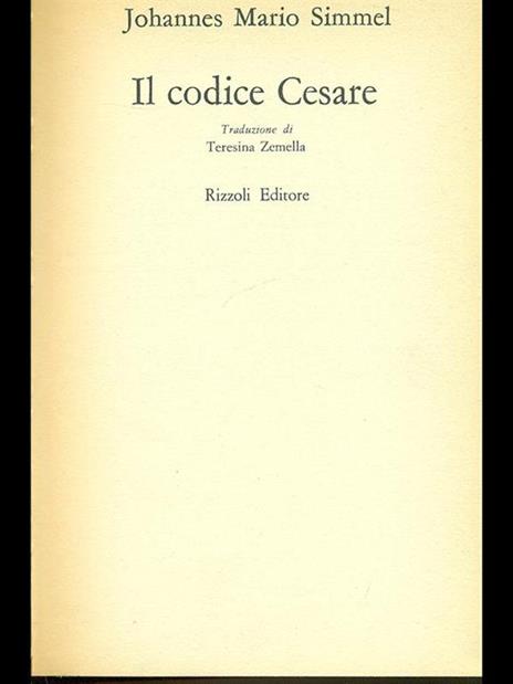 Il codice Cesare - Johannes M. Simmel - 3