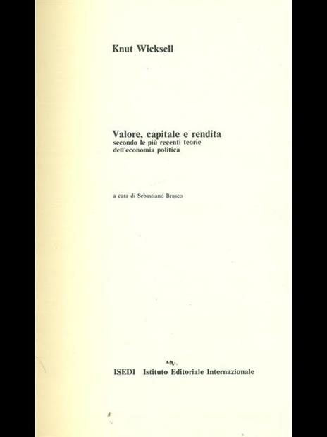 Valore, capitale e rendita - 3