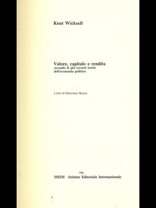 Valore, capitale e rendita - 9