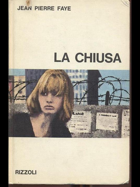 La chiusa - Jean Pierre Faye - copertina