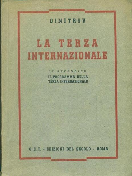 La terza internazionale - copertina