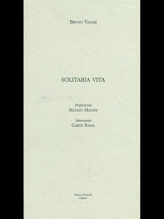 Solitaria vita - Bruno Vasari - copertina