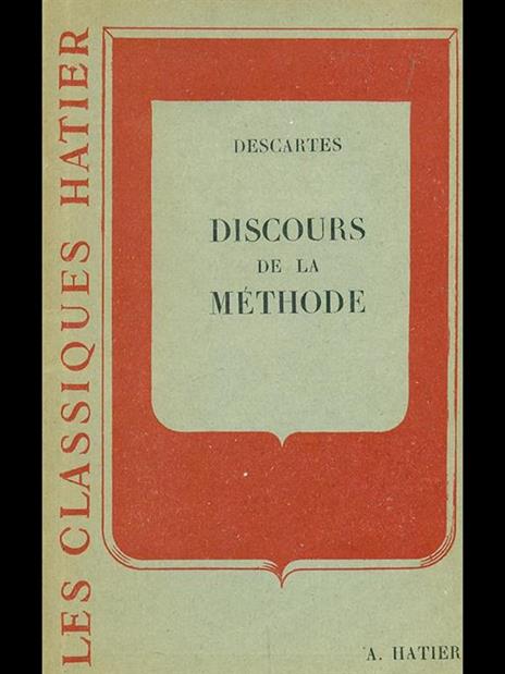 Discours de la methode - Renato Cartesio - copertina