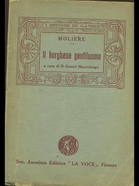 Il borghese gentiluomo - Molière - copertina