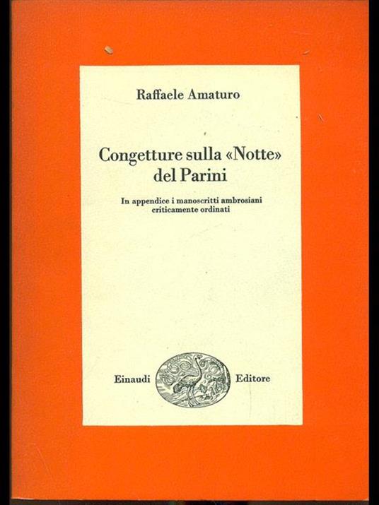 Congetture sulla 'Notte' del Parini - Raffaele Amaturo - 8