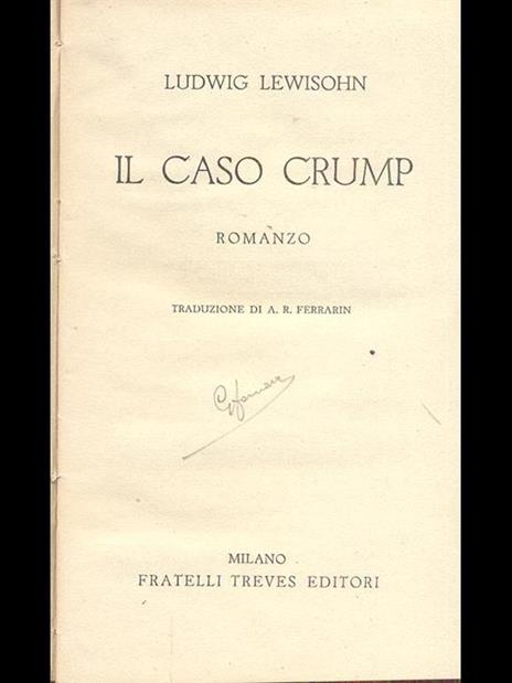 Il caso Crump - Ludwig Lewisohn - 3