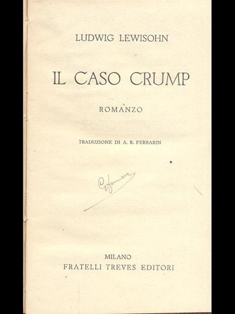 Il caso Crump - Ludwig Lewisohn - 2