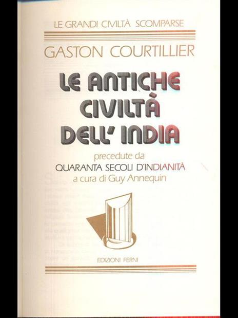 Le Antiche civiltà dell'India - copertina