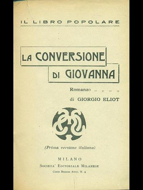 La conversione di Giovanna - copertina
