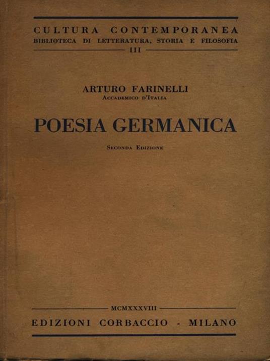 Poesia Germanica - Arturo Farinelli - 3