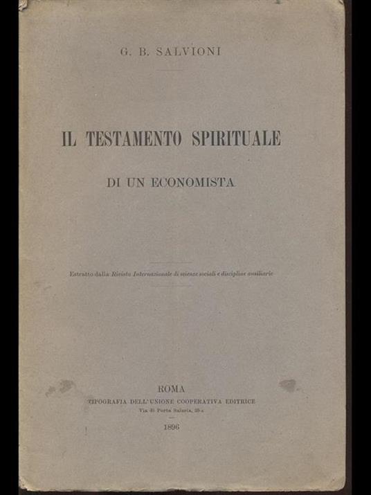 Il testamento spirituale di un economista - 3