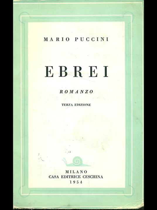 Ebrei - Mario Puccini - copertina
