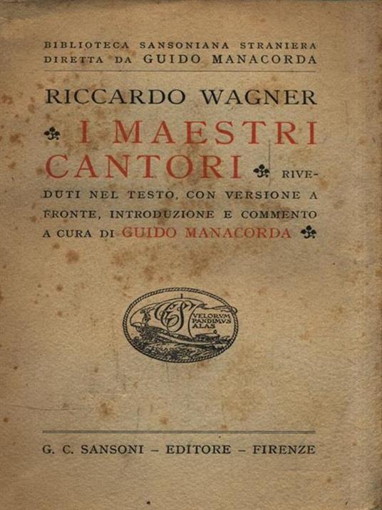 I Maestri Cantori - Richard Wagner - copertina