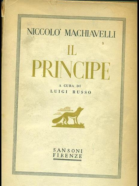 Il principe - Niccolò Machiavelli - copertina