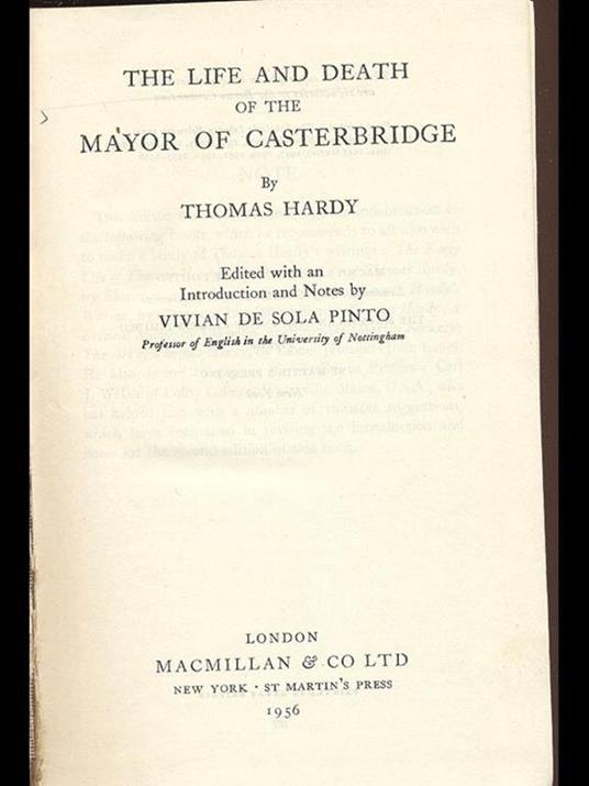 The life and death of the major of casterbridge - Thomas Hardy - 2