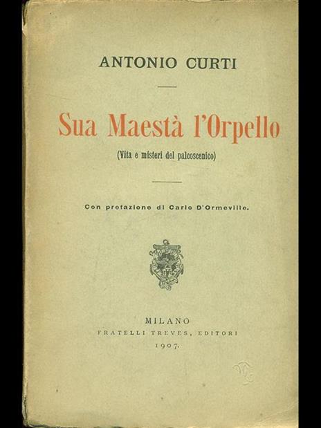 Sua maestà l'orpello - Antonio Curti - copertina