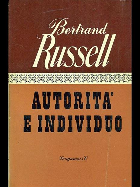 Autorità e individuo - Bertrand Russell - copertina