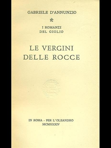 Le vergini delle rocce - Gabriele D'Annunzio - 5