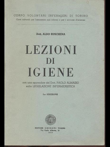 Lezioni di igiene - Aldo Ruschena - copertina