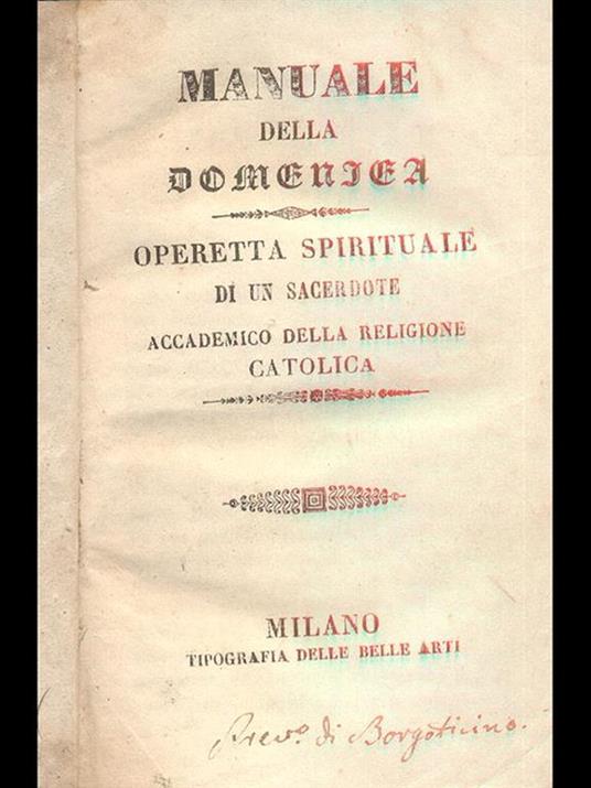 Manuale della domenica - copertina