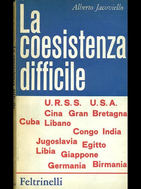 La coesistenza difficile - Alberto Jacoviello - copertina