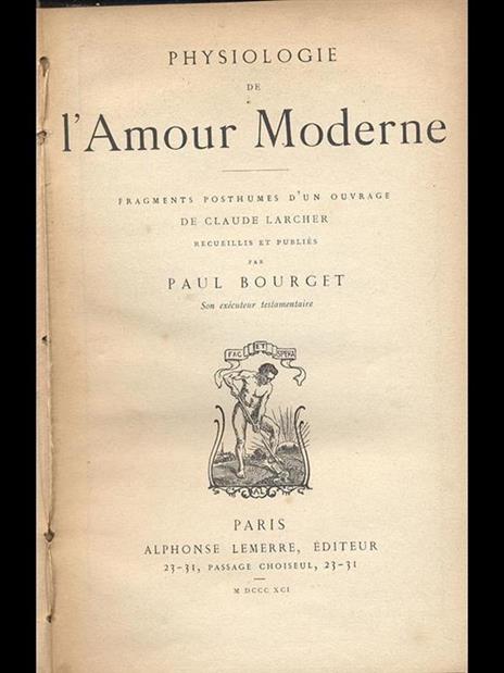 Physiologie de l'Amour Moderne - Paul Bourget - 2