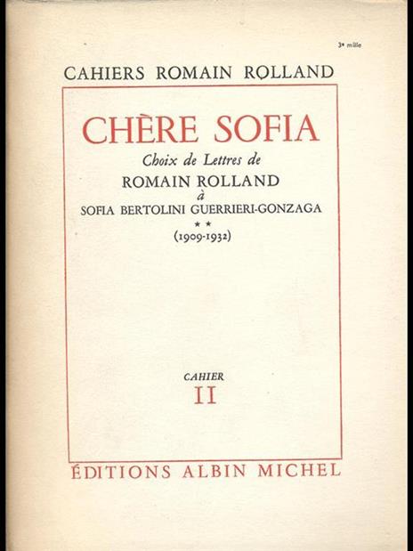Chere Sofia - Romain Rolland - copertina