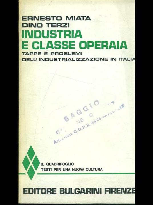 Industria e classe operaia - 4
