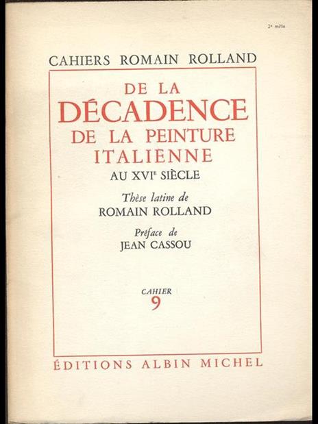 De la Decadence de la Peinture Italienne - Romain Rolland - copertina