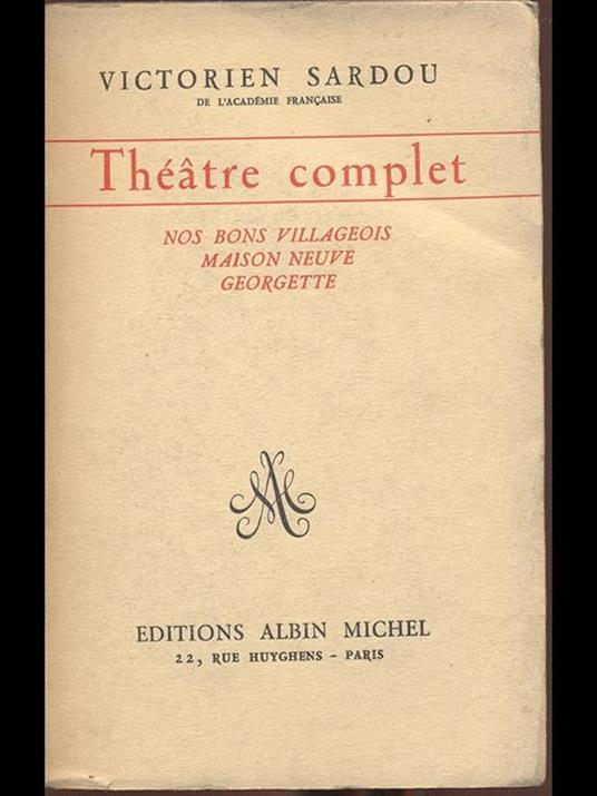 Theatre complet - tome IX - Victorien Sardou - copertina
