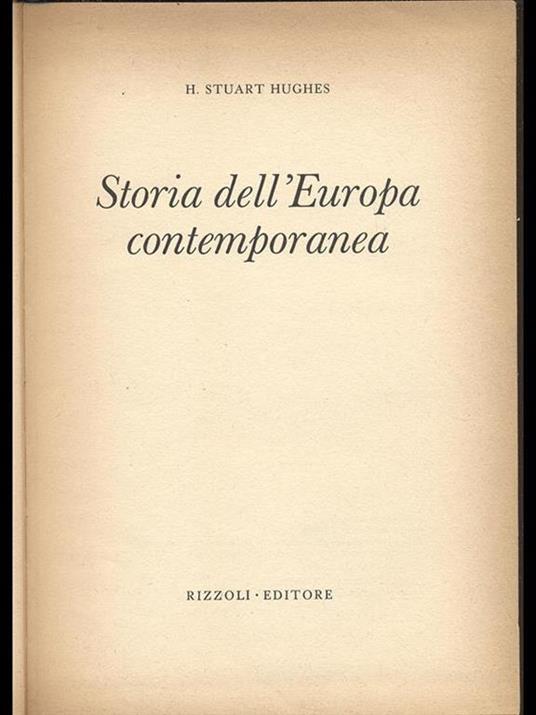 Storia dell'Europa Contemporanea - H. Stuart Hughes - 5