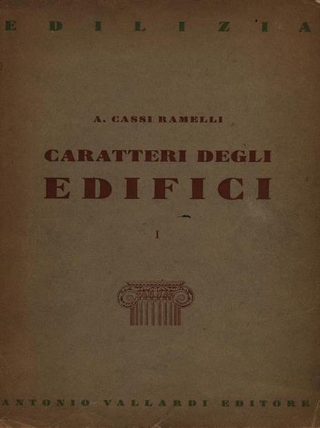 Caratteri degli edifici - Alberto Melis - copertina