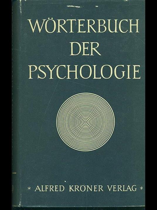 Worterbuch der psychologie - Wilhelm Hehlmann - 7