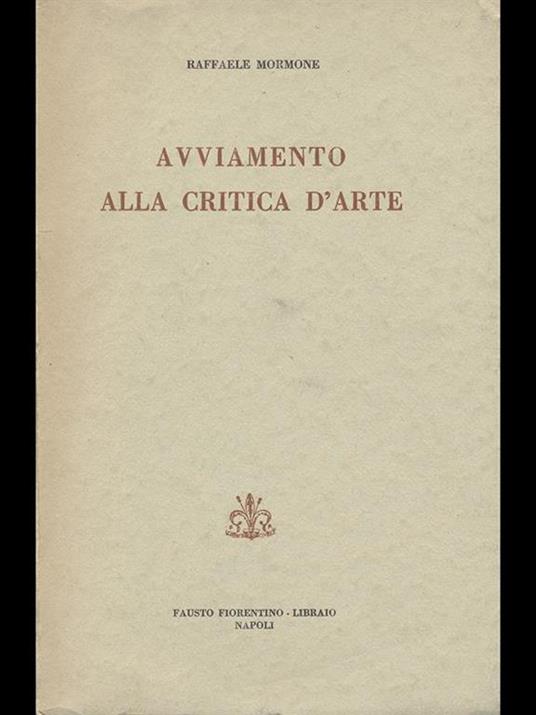 Avviamento alla critica d'Arte - Raffaele Mormone - 5