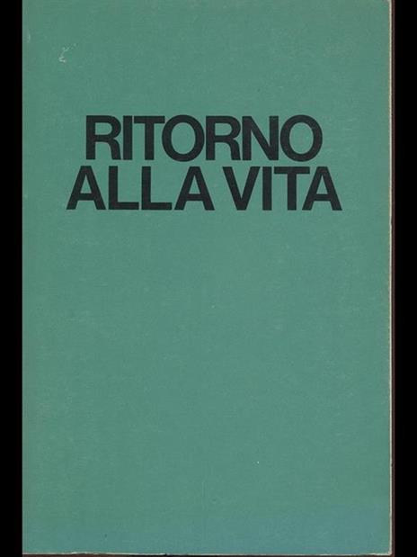 Ritorno alla vita - Vincenzo Pappalettera - copertina