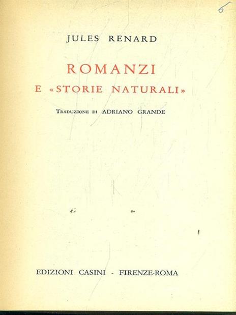 Romanzi e storie naturali - Jules Renard - 3