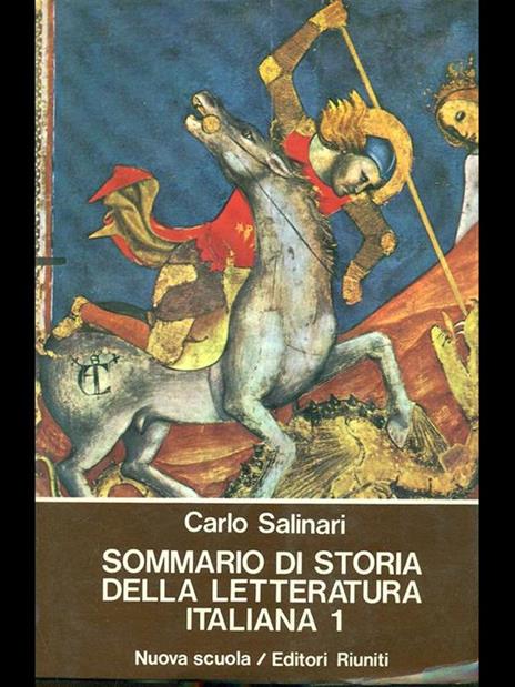 Sommario di storia della letteratura italiana 1 - Carlo Salinari - copertina