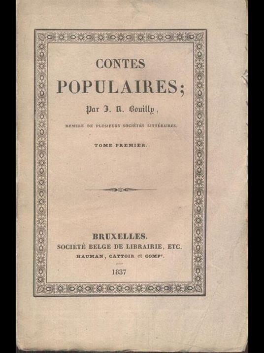 Contes Populaires - Jean Nicolas Bouilly - copertina